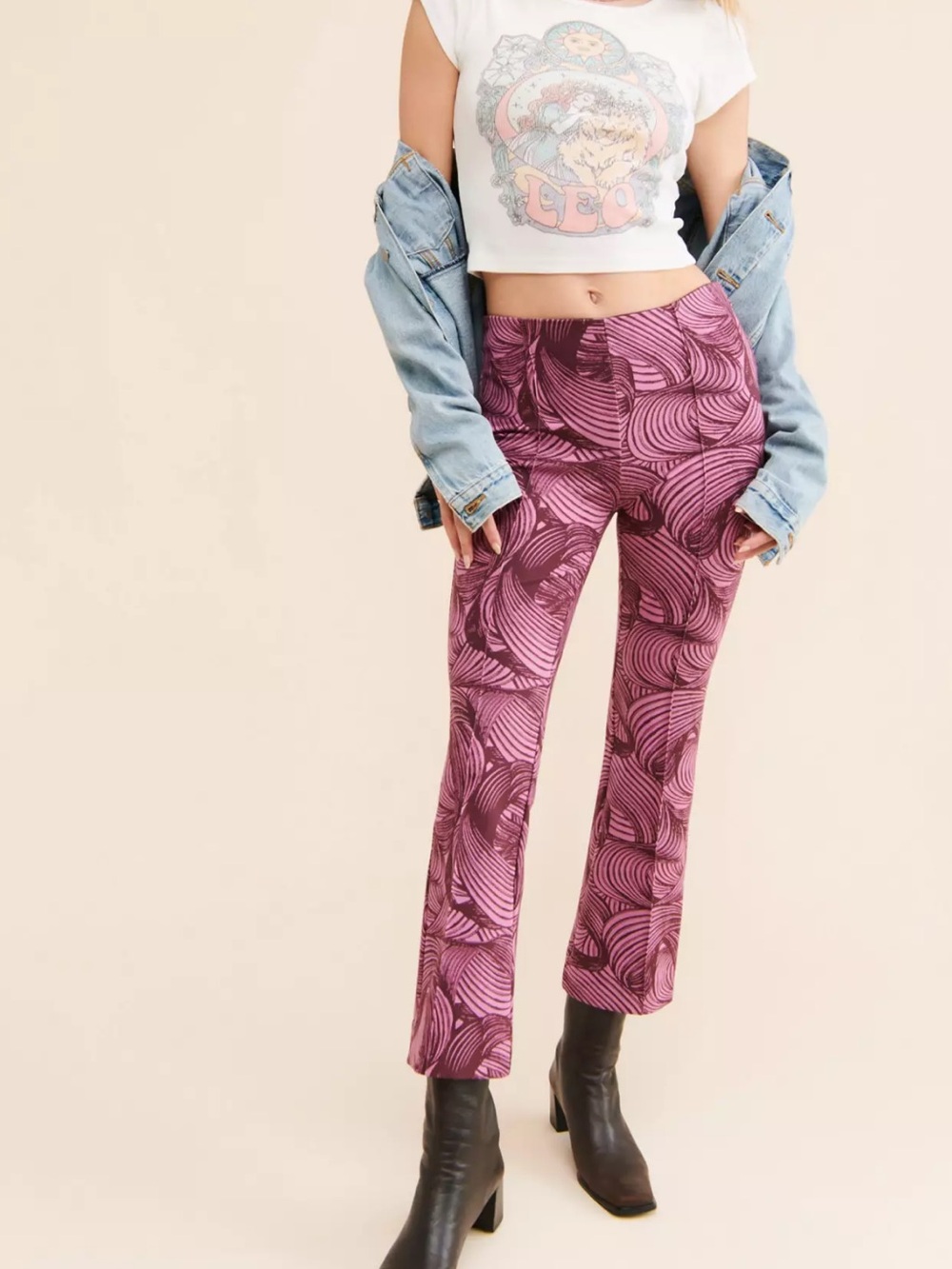 Anthropologie Maeve The Margot Kick Flare Cropped Pants